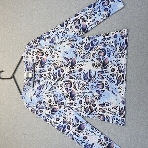 Women's Long Sleeve Leopard Print Top